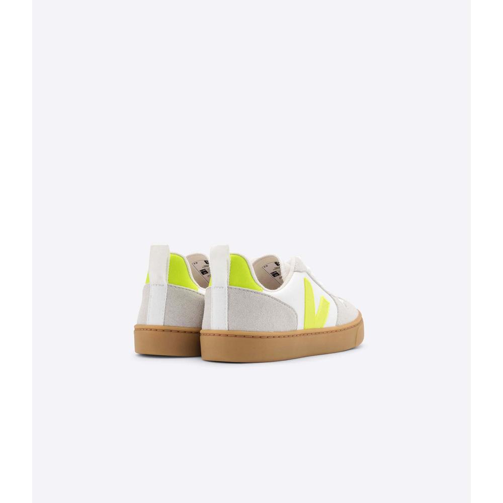 Veja V-10 CWL Kids' Shoes White/Blue | NZ 777HAP